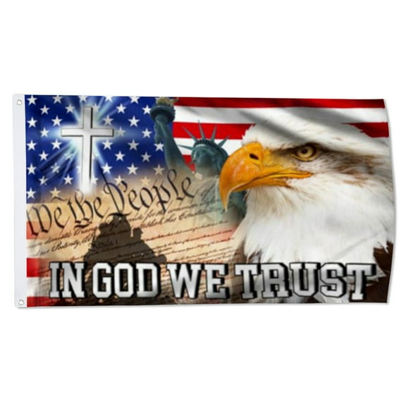 2but In God We Trust We The People flag America Eagle Christians Jesus Flags Polyester 3x5 FT Indoor Outdoor Banner
