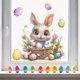 thumbnail image 1 of Uuiauoio 1 Sheet Easter Window Clings for Glass Windows, Easter Egg Bunny Butterfly Stickers Spring Window Clings Decorations, Spring Windows Decals for Home Office Party Decor, 1 of 6