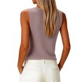 thumbnail image 4 of WULMLEO Womens Wool Blend Tank Tops V Neck Sleeveless Sweater Business Casual Work Knit Shirts Slim Fit 2026 Summer Outfits Khaki L, 4 of 4