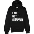 thumbnail image 1 of Elevenparis Mens I Am Not A Rapper Hoodie Sweatshirt, Black, Large, 1 of 2