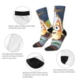 thumbnail image 3 of Masiiu Bluey Pattern Adult Crew Socks, Breathable Color-Block Mid-Calf Socks, Comfortable for Daily Wear and Sports, 3 of 6
