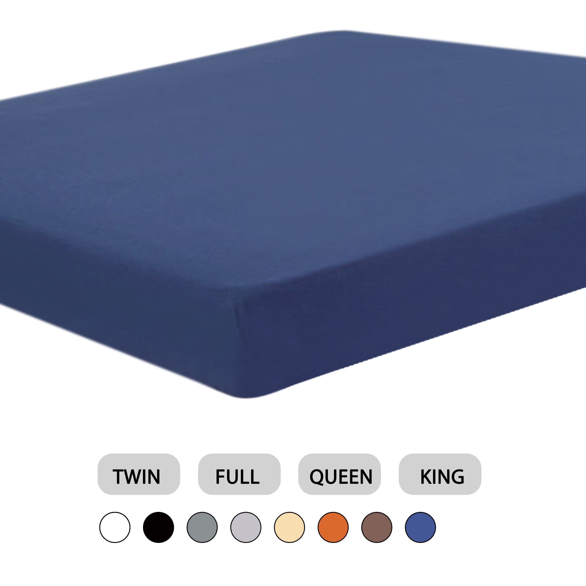 2er PACK FITTED SHEETS TERRY 180x200 cm 200x200 cm Navy Blue Fitted Sheet