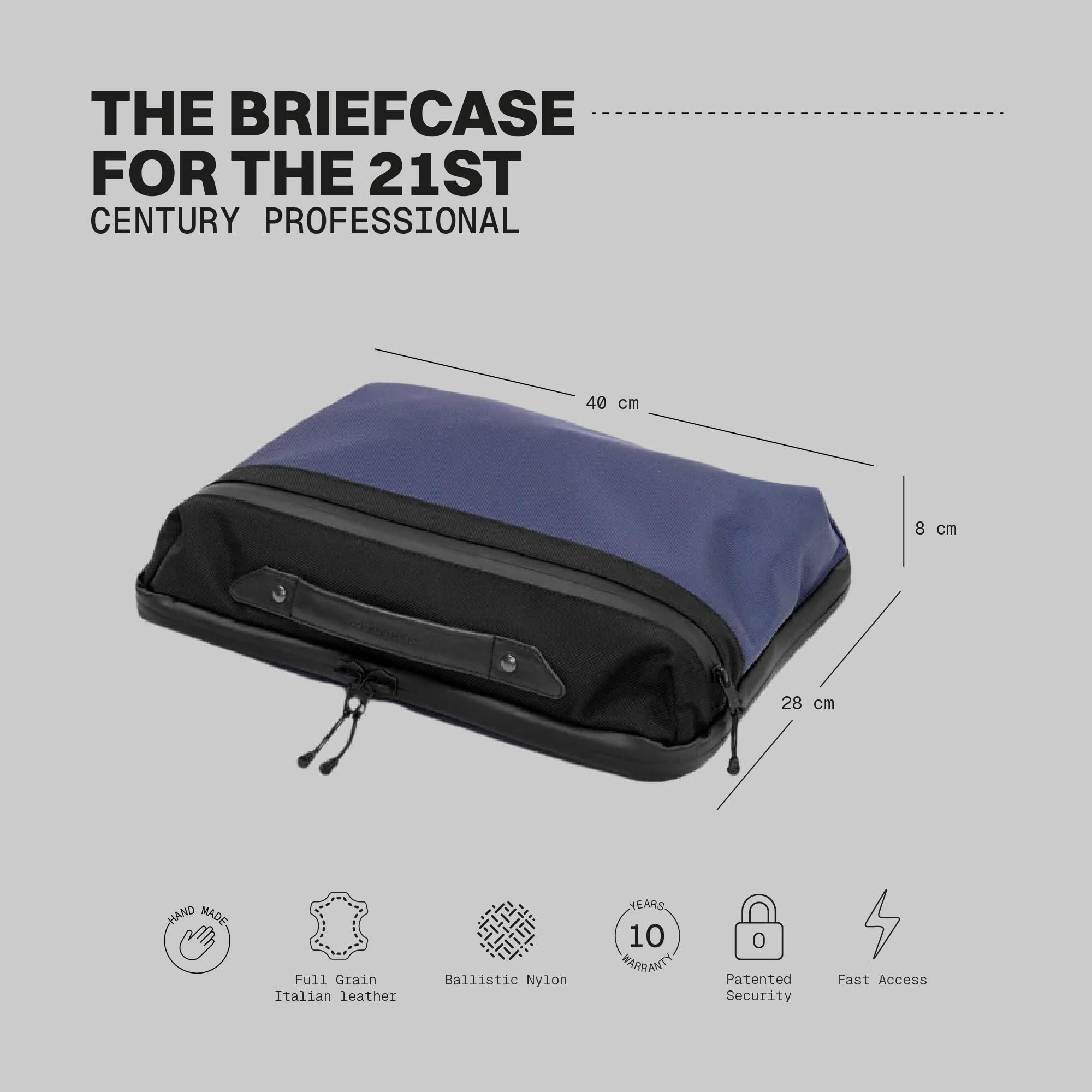 The Frenchie Co. 2-in-1 Speed Briefcase, Laptop Briefcases with Collapsible Workstation Stand, Backpack & Briefcase Carry Options, Made of Ballistic Nylon