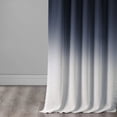 thumbnail image 6 of Ombre Blue Faux Linen Sheer Curtain (1 Panel), Ombre Blue, 50W X 84L, 6 of 10