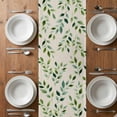 thumbnail image 6 of Green Leaves Table Runner - 70 Inch Long, Kitchen Dining Table Runner Dresser Scarves, Watercolor Spring Botanical Country Beige Farmhouse Decor for Coffee Tables Wedding Party Banquet, 6 of 8
