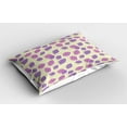 thumbnail image 2 of Ambesonne Aloha Pillow Sham 2 Pack, Leaves Pattern Grunge Style, 36"x20", Lavender Lilac, 2 of 3