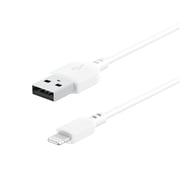 onn 3' Lightning to USB Charging Cable, Made for iPhone/iPad/iPod, White