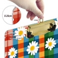 thumbnail image 6 of FORMRS Acrylic Clipboard with Low Profile Clip Standard A4 Letter Size, 12.5" x 9", Green Checkered Daisy, 6 of 8