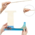 thumbnail image 3 of 12 Inch Wooden Letters L Unfinished Wood Letters Wooden Alphabet Cutout for DIY Crafts Home Wall Decoration BurlyWood, 3 of 7