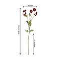 thumbnail image 3 of Efavormart 2 Bushes | 33" Long Stem Artificial Silk Poppy Flower Bouquet Spray - Red, 3 of 11
