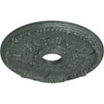 thumbnail image 3 of Ekena Millwork 18"OD x 3 1/2"ID x 1 3/8"P Antioch Ceiling Medallion (Fits Canopies up to 3 1/2"), Hand-Painted Athenian Green Crackle, 3 of 5
