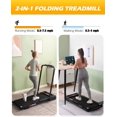 thumbnail image 3 of Under Desk Treadmill - 2 in 1 Folding Treadmill for Home 300LBS Weight Capacity, Free Installation Foldable Treadmill Compact Electric Running Machine, Walking Jogging for Home, 3 of 7