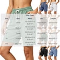 thumbnail image 4 of Womens Solid Drawstring Knit Shorts with Pockets, Elastic Waist Soft Comfy Casual Shorts, Lounge Athletic Gym Fitness, Womens Casual Wear | VerBelle,Black S, 4 of 7