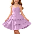 thumbnail image 2 of Piuwrlz Girls Back to School Dresses Uniform Preppy Dress Comfortable Bow-knot A-Line Princess Skirts Hot Pink Size 9 Years, 2 of 10