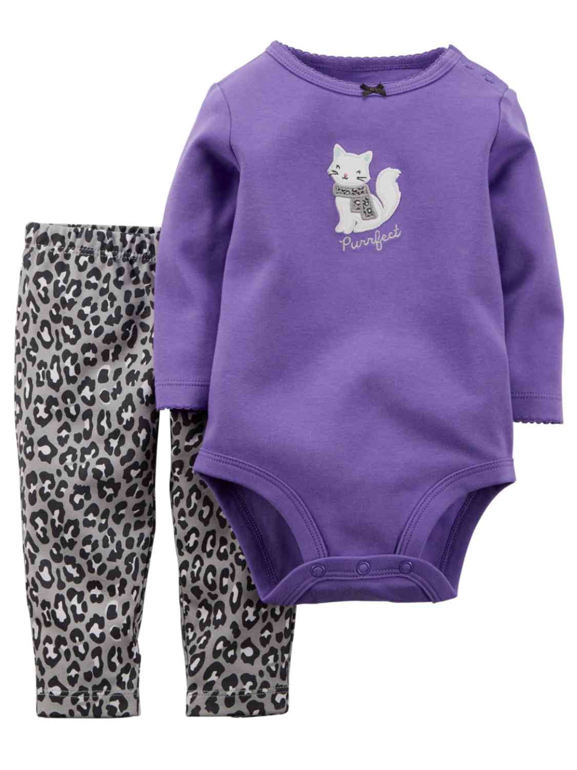 purple infant leggings