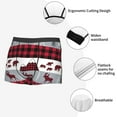 thumbnail image 3 of Pofeuu Buffalo Plaid Forest Print Men’s Boxer Briefs, Moisture-Wicking Underwear, Regular,Trunk-Large, 3 of 5