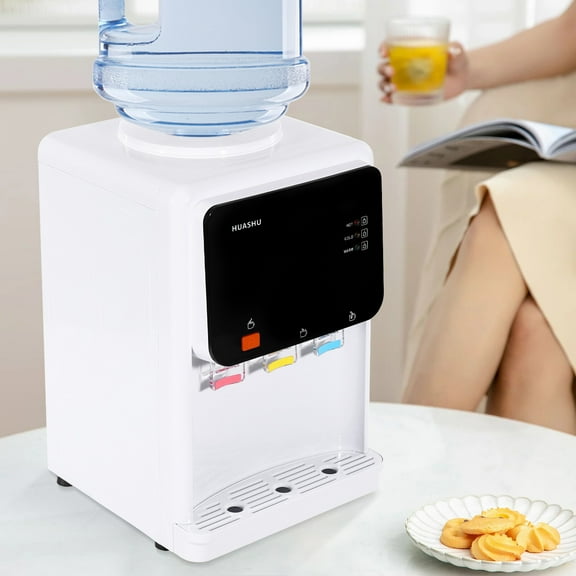 4.5-18.9L/ Top Loading Countertop Water Dispenser Hot Cold Water Cooler Drinking Machine with Indicator Lights
