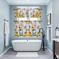 thumbnail image 4 of Blue Dwarfs Kitchen Curtains Valances and Tiers Set of 3 You Are My Sunshine Sunflower Spring Plant Gray Plaid Tier Curtains and Valance with Rod Pocket for Small Windows, 27.5"x24", 4 of 9