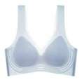 thumbnail image 5 of ATENAR Womens Bras,Wireless Bras for Women,Supportive Bras for Women,Breathable,Comfort Fit,Solid,Nylon,Spandex,Light Blue,M, 5 of 6