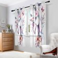thumbnail image 2 of Yayeee Window Curtains Light Filtering 63"x42" Grommet Panel Pair Home Living Room Decor, Horse Butterfly Flower, 2 of 7