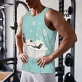 thumbnail image 5 of Susaid French Bulldog Taking a Bath Print Men's Sleeveless Workout Running Tank Top Dry Fit Athletic Gym Sports Swim Beach Muscle Bodybuilding Shirts-Large, 5 of 7