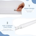 thumbnail image 2 of INFANS Bed Rail for Toddlers, 59" Foldable Safety Baby Bed Rail Fit for Kids Twin, Extra Long Swing Down Bed Guardrail for Convertible Queen, Full, King Mattress Side Guard, 2 of 5