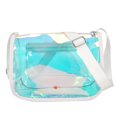 thumbnail image 2 of Bolsa Bolso de hombro transparente con láser Bolso bandolera con cremallera de PVC informal (Blanco) Tmvgtek Para estrenar, 2 of 9