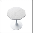 thumbnail image 5 of 31.50"Modern Octagonal Coffee Table with Printed White Marble Table Top,Metal Base, 5 of 10