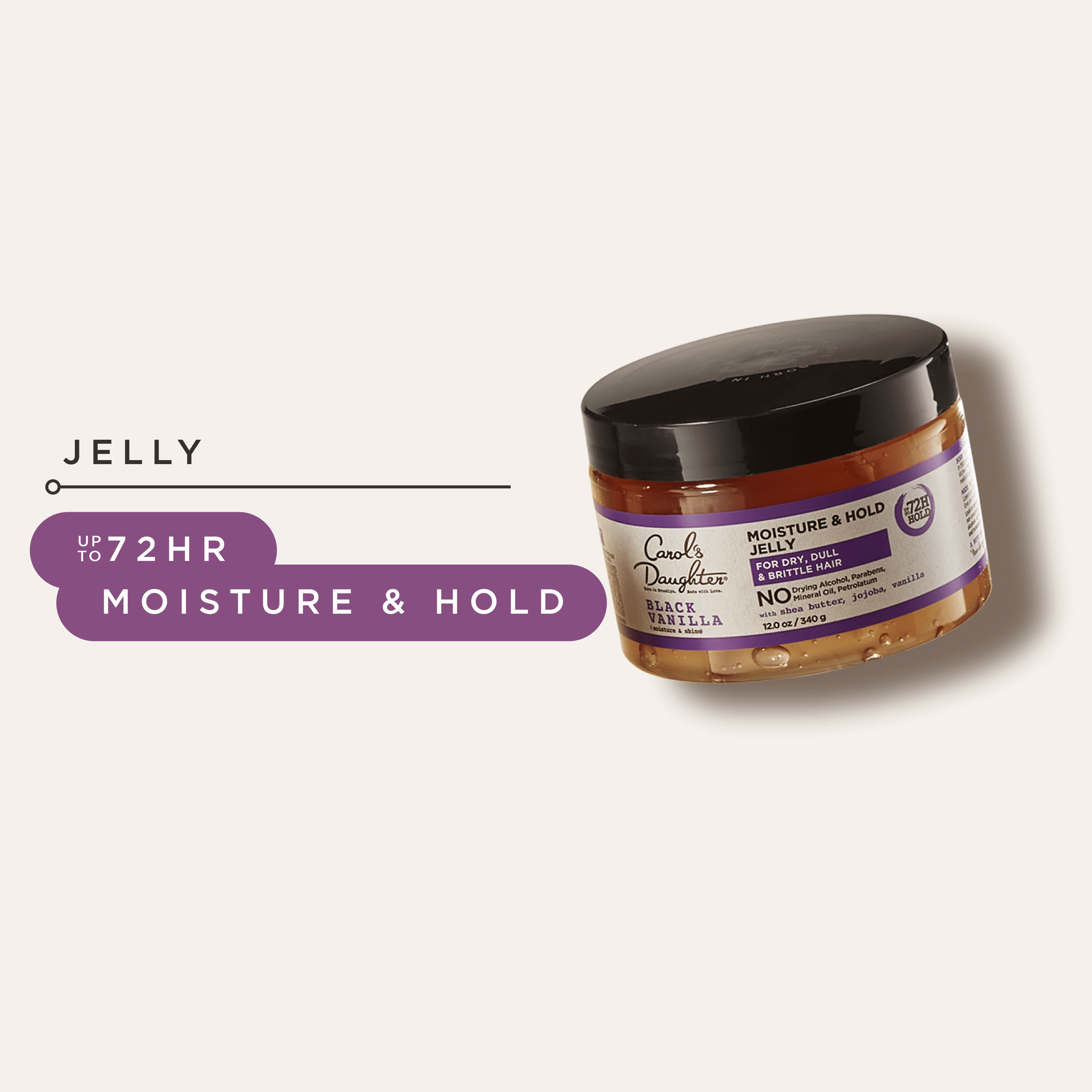 (6 pack) Carol's Daughter Black Vanilla Moisture and Hold Hair Styling Gel with Shea Butter, 12 oz