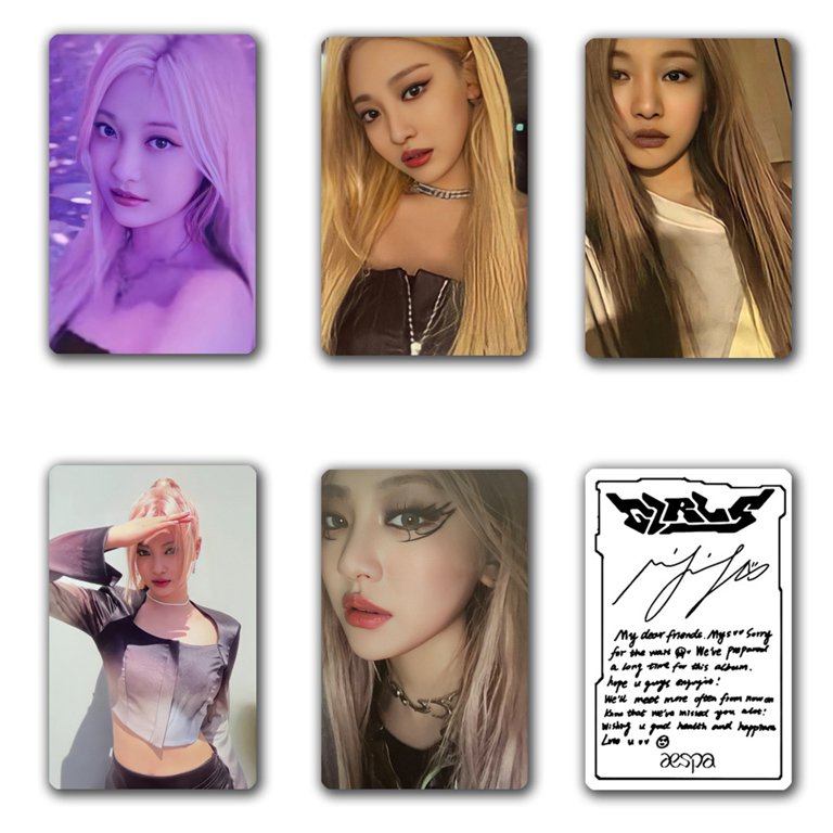 DraggmePartty 5Pcs/Set Kpop Aespa Photocards Album Girls Winter Small Card  Lomo Card Fans Gift