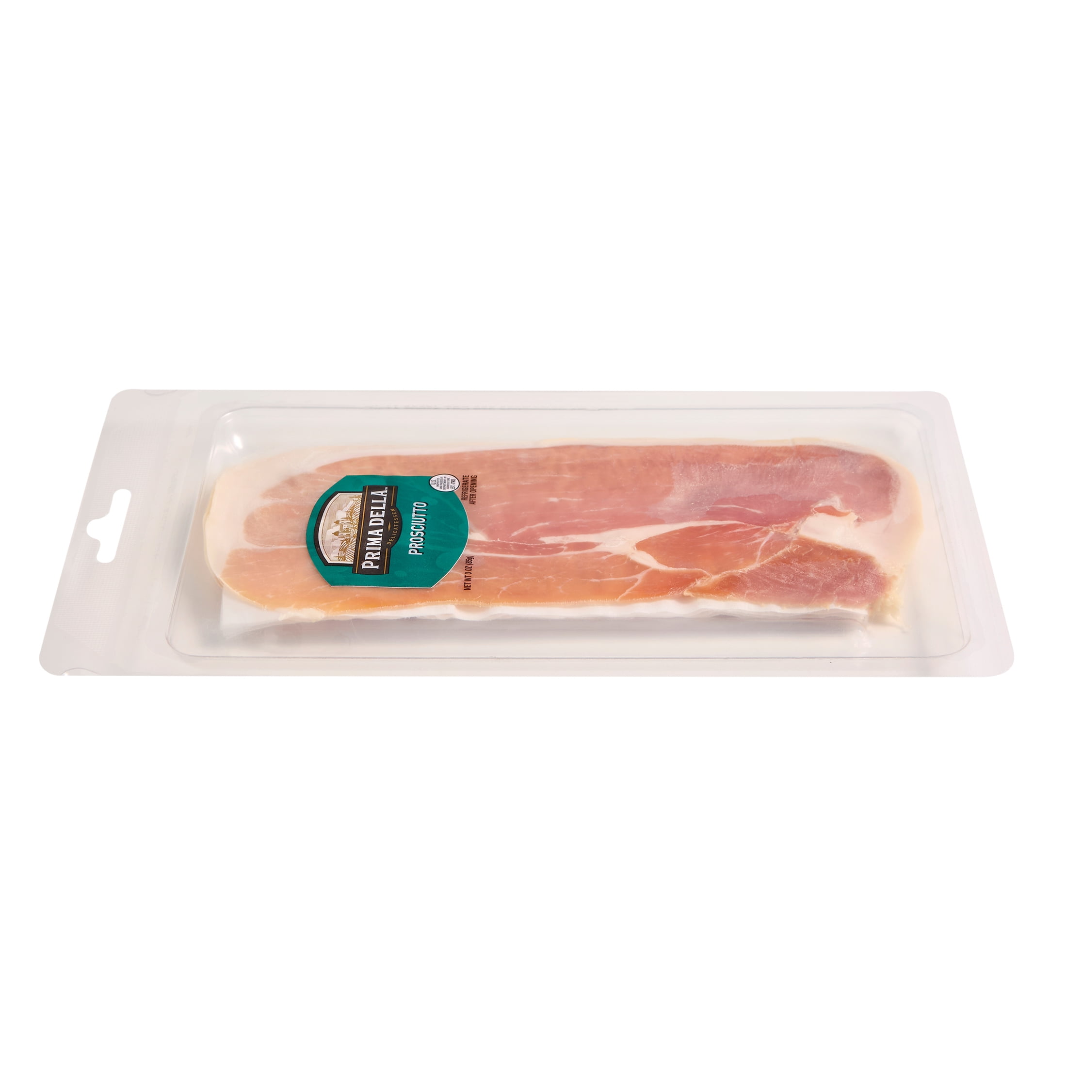 Prima Della Sliced Prosciutto Ready to Eat Sliced Charcuterie Meat, 3 oz Plastic Tray