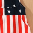 thumbnail image 5 of Faraee My First 4th of July Outfit Toddler Boy USA Flag Embroidery Jumpsuit Sleeveless Rompers Newborn Cute Overall Playsuit Clothes (4-5 T,Red), 5 of 7
