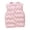 Pink, variant on Girls Down Vest Women's Down Jackets & Parkas North Face Kids Boys Girls Autumn Winter Solid Color Rounded Neck Coat Warm And Windproof