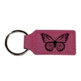 thumbnail image 3 of Keychain - Rectangle - Butterfly - Leather, 3 of 4