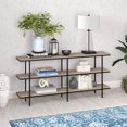 thumbnail image 2 of Henn&Hart 64" Antiqued Gray Oak/Metal Console Table, 2 of 10