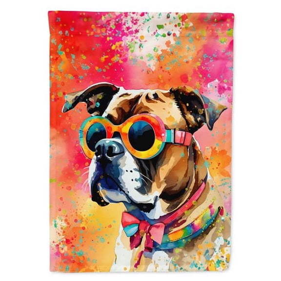 Boxer Hippie Dawg Garden Flag DAC2473