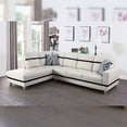 thumbnail image 2 of Star Home Living Corp Harry Faux Leather Right Sectional Sofa in White and Black, 2 of 5