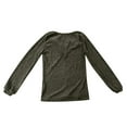 thumbnail image 4 of NINGMENG Womens Tops Solid Color Long Sleeve Tunic Crew Neck Sweaters Trendy Tops Pullover Tee Shirts Daily-Wear,Green,XXL, 4 of 5