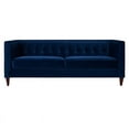 thumbnail image 6 of 2 Piece Set of Tufted Tuxedo Accent Arm Chair in Navy Blue, 6 of 11