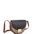thumbnail image 2 of Pre-Owned Padlock Saddle Shoulder Bag GG Coated Canvas and Leather Small By Rebag, 2 of 7