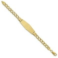 thumbnail image 2 of 14k Semi-solSoft Diamond Shape ID Curb Link Soft Diamond Shape ID Bracelet (Weight: 11.86 Grams, Length: 8 Inches), 2 of 3