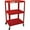 Red, variant on Luxor LEADER™ Adjustable-Height Three-Shelf Media Utility Cart, 24" W x 18" D, Red