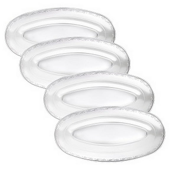 1 - Party Essentials 13" X 6.5" Oval Tray - Clear