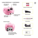 thumbnail image 3 of Pulidor Esmeril De Uñas Malubero Profesional 35000 Rpm 6 Cabezales Rosa, 3 of 4