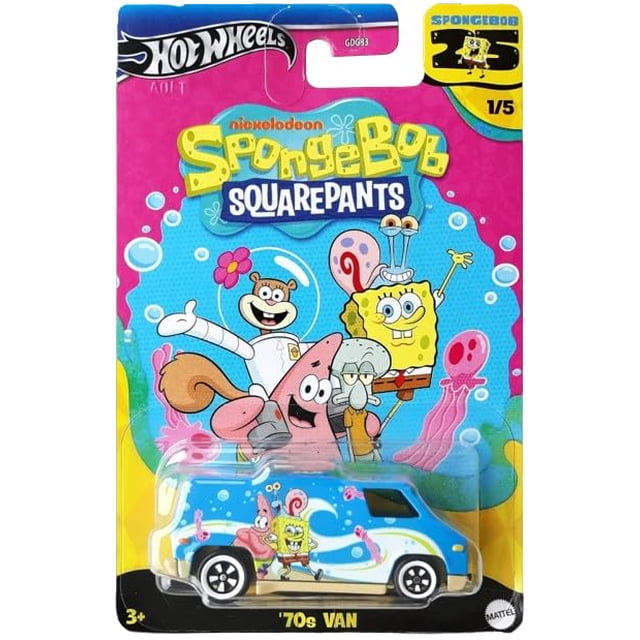 Hot Wheels Bob Esponja 25 Aniversario 70 Van 1 5