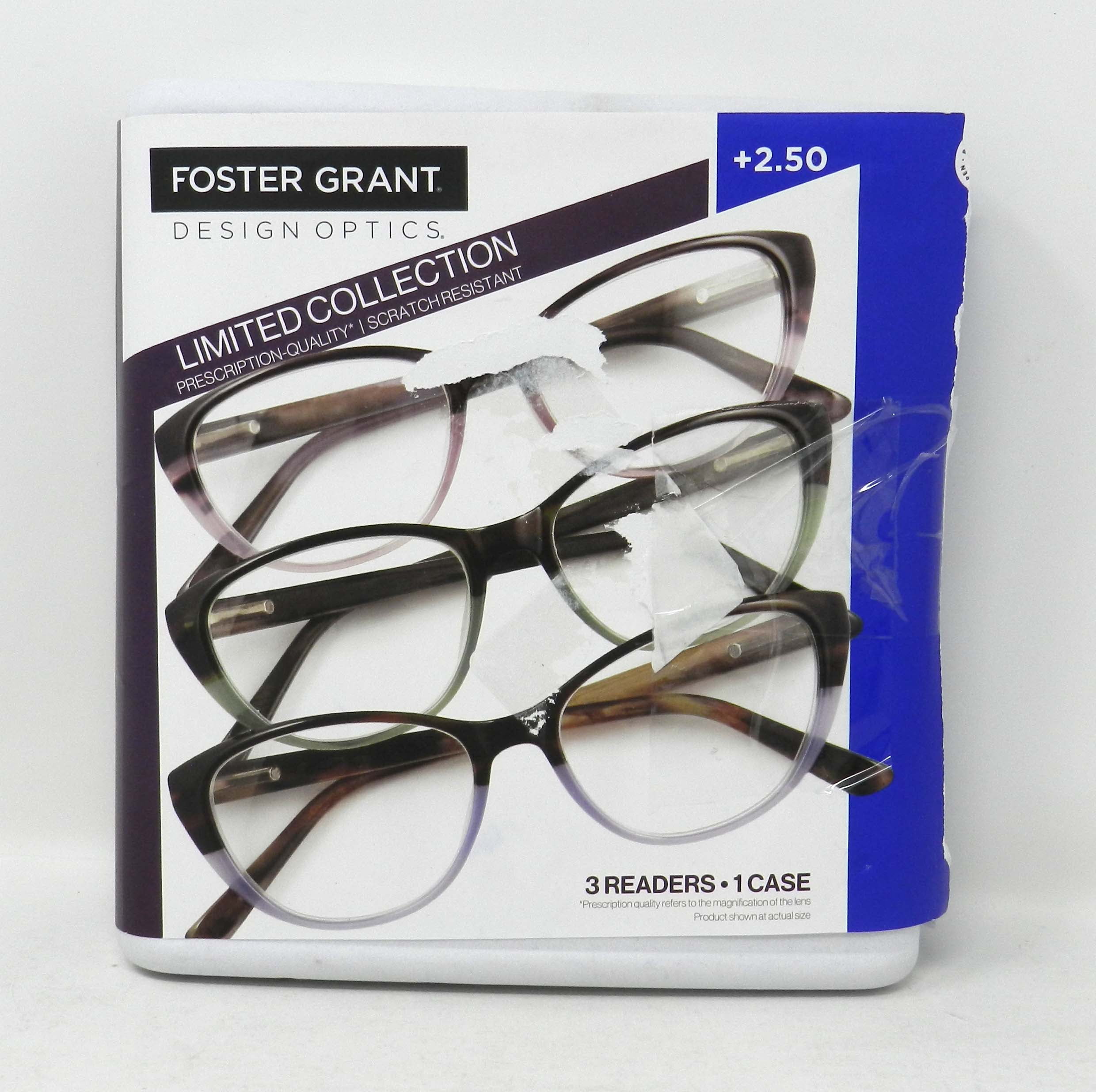 Design Optics By Foster Grant Leyna Cat Eye Plastic 2 50 Reading