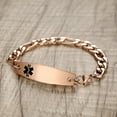 thumbnail image 2 of 7.5 in Interchangeable medical alert bracelets for men women rose gold diabete on insulinbracelet, 2 of 3