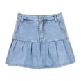 thumbnail image 2 of Gupgi Jupe Mini Décontractée pour Femmes, Jupe Courte en Denim Plissée à Volants, 2 of 6