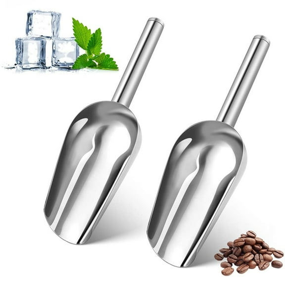 2 Pack Ice Scoop 12oz, Scoop for Ice machine maker, Freezer, Bar, Ice, Candy, Dry Goods, Popcorn, Kitchen, Sturdy Durable Ice Scooper 8.75 inch Long