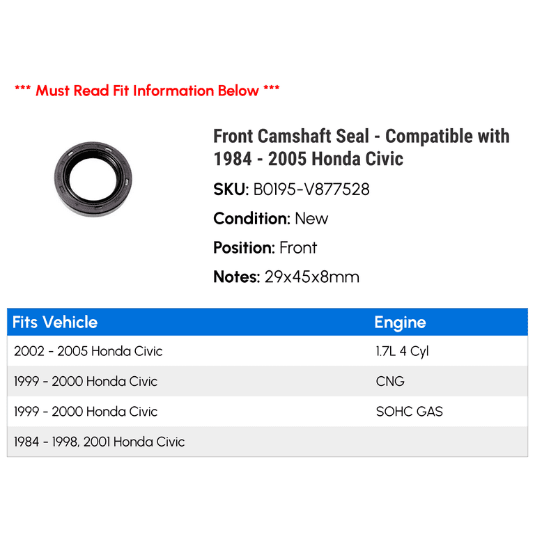 Honda Acura Seal SKF 31507 Automotive Seal - Compatible With Acura